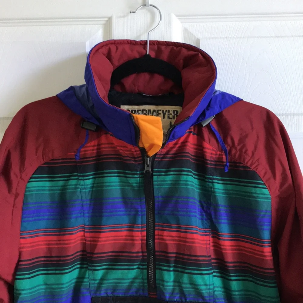 Obermeyer striped hooded pullover / size‎ S